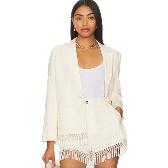 Cami NYC Fringes Cream Blazer - Picture 1 of 8